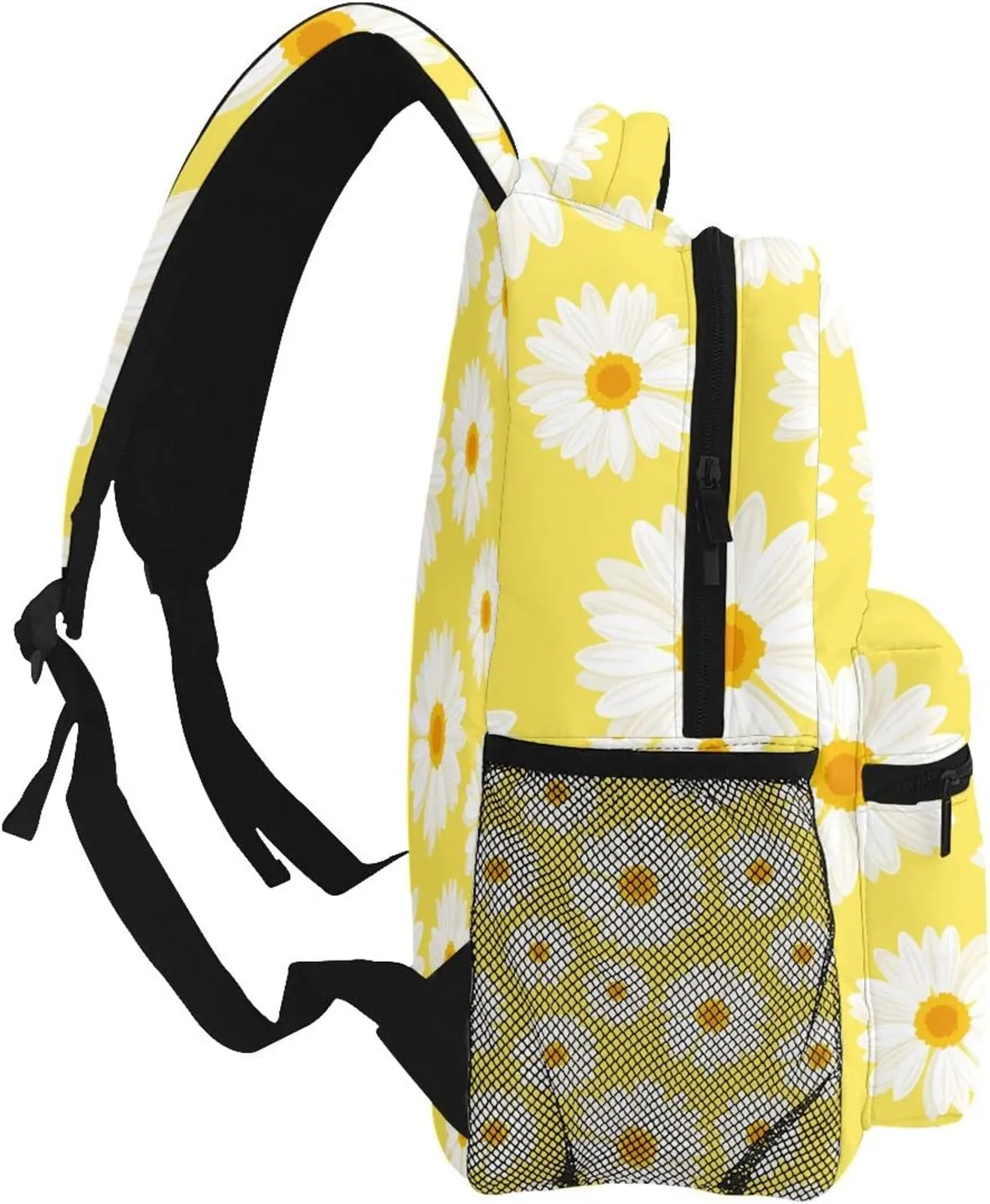 DADABULIU School Backpack Summer Daisy Flower Floral for Women Girl Student Bookbag Casual Daypack Teens College Lightweight Hiking Travel Bag Over 3 Years Old