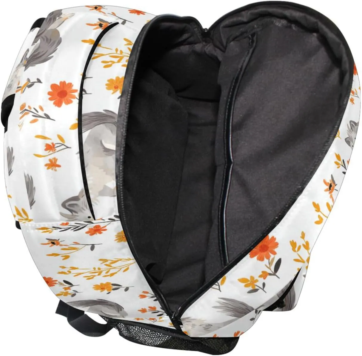 Day Backpack for Teacher Nurse Fashion Backpack with Chest Strap Gift Men & Women Cartoon Sweet Wolf White