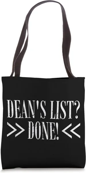 Dean's List College Accomplishment Student Gift Award Tote Bag