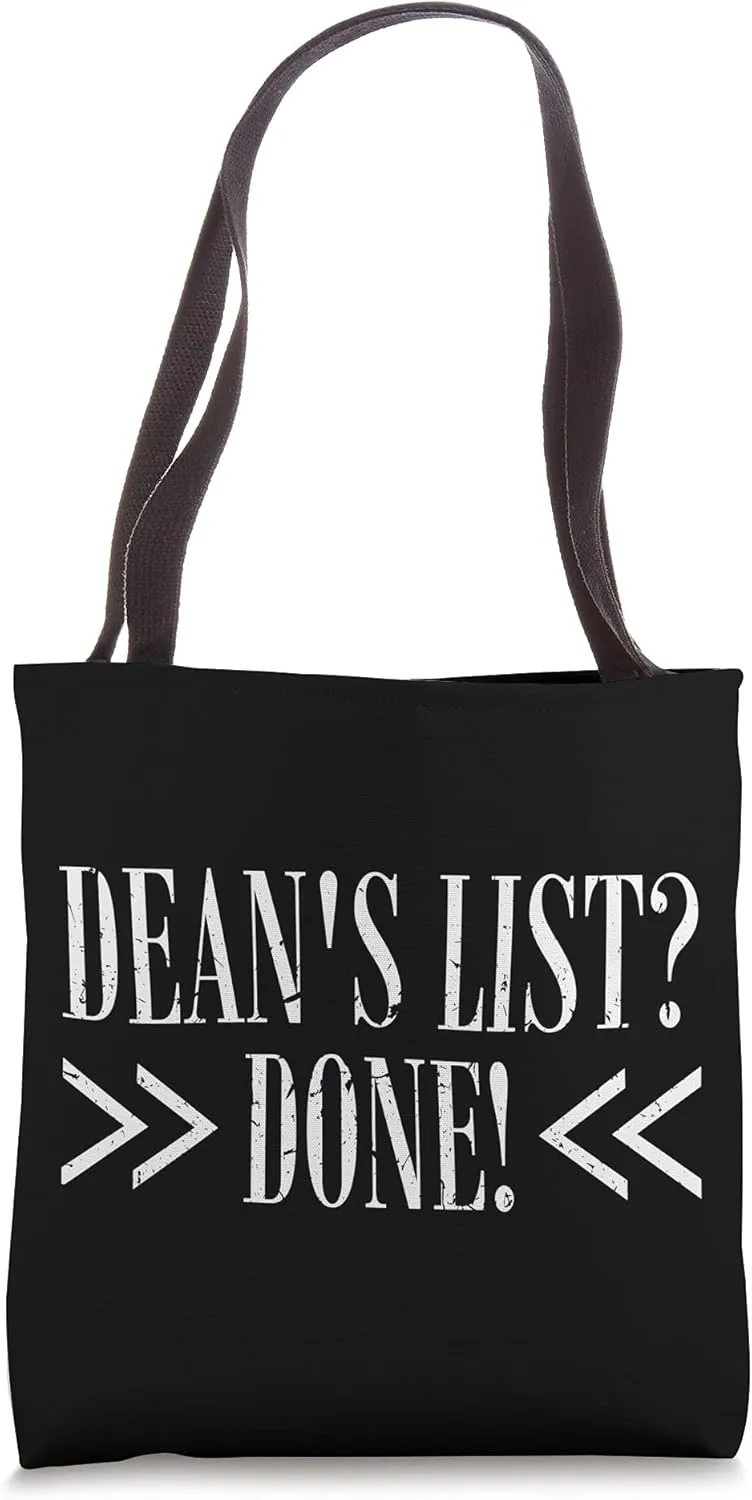 Dean's List College Accomplishment Student Gift Award Tote Bag