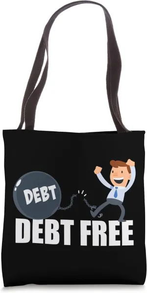 Debt Free Financial Freedom Ball and Chain Finance Character Tote Bag