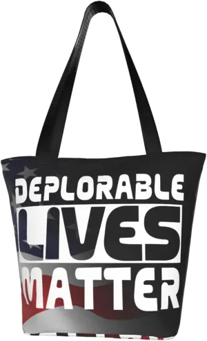 Deplorable Lives Matter Fashion Shoulder Bag Large Capacity For Man Or Woman