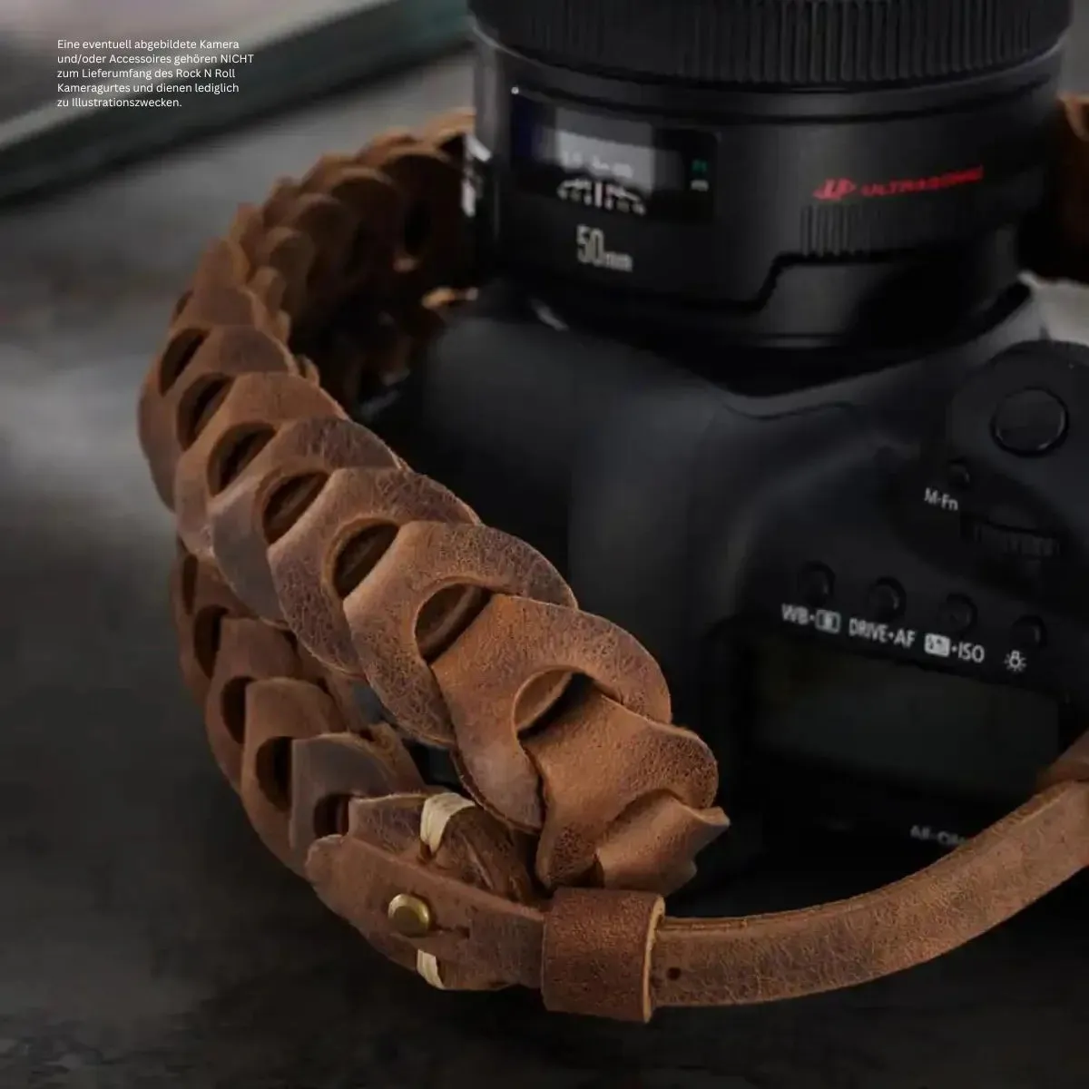 Design Kameragurt für DSLR aus Leder in Braun von Rock n Roll Straps | Gr.L