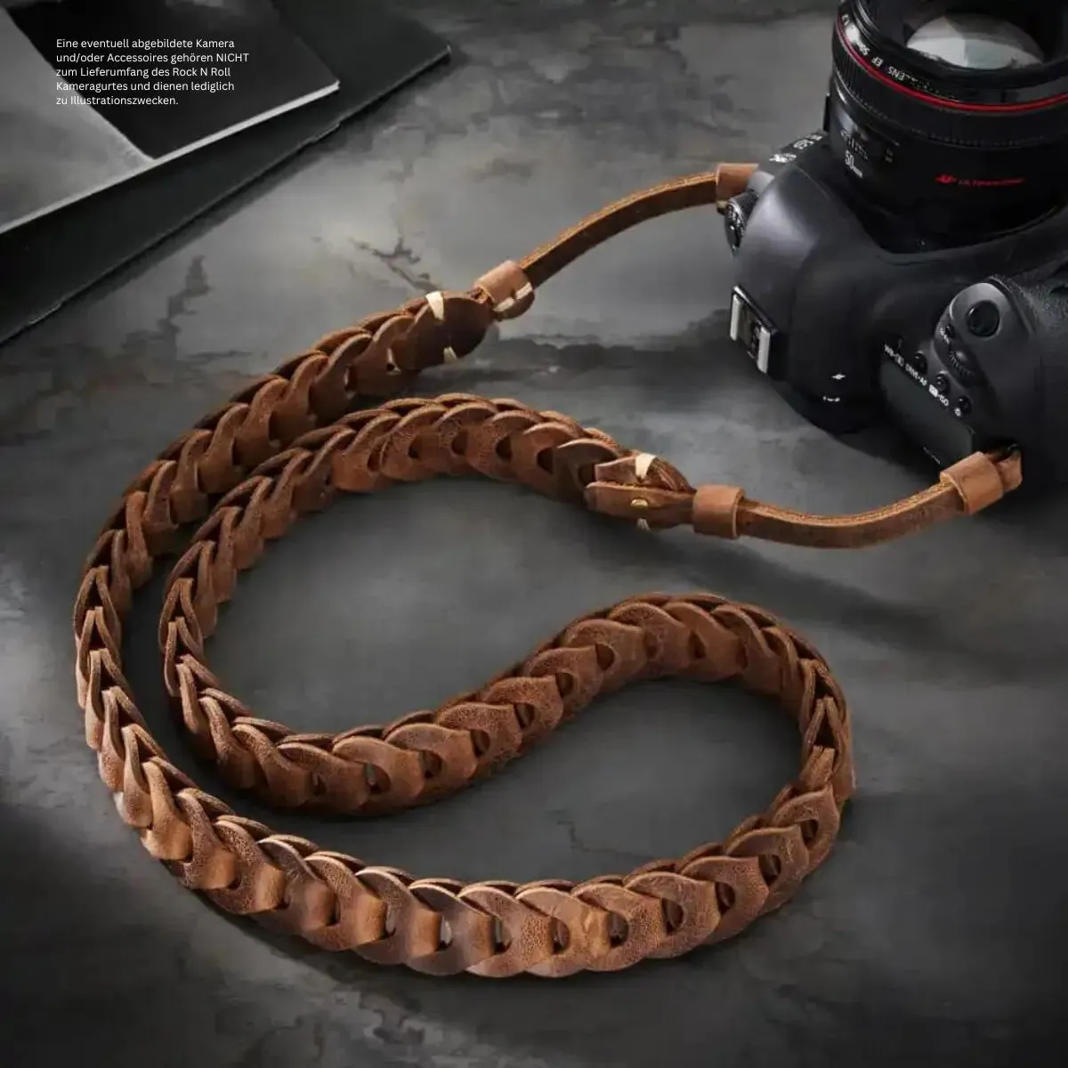 Design Kameragurt für DSLR aus Leder in Braun von Rock n Roll Straps | Gr.L