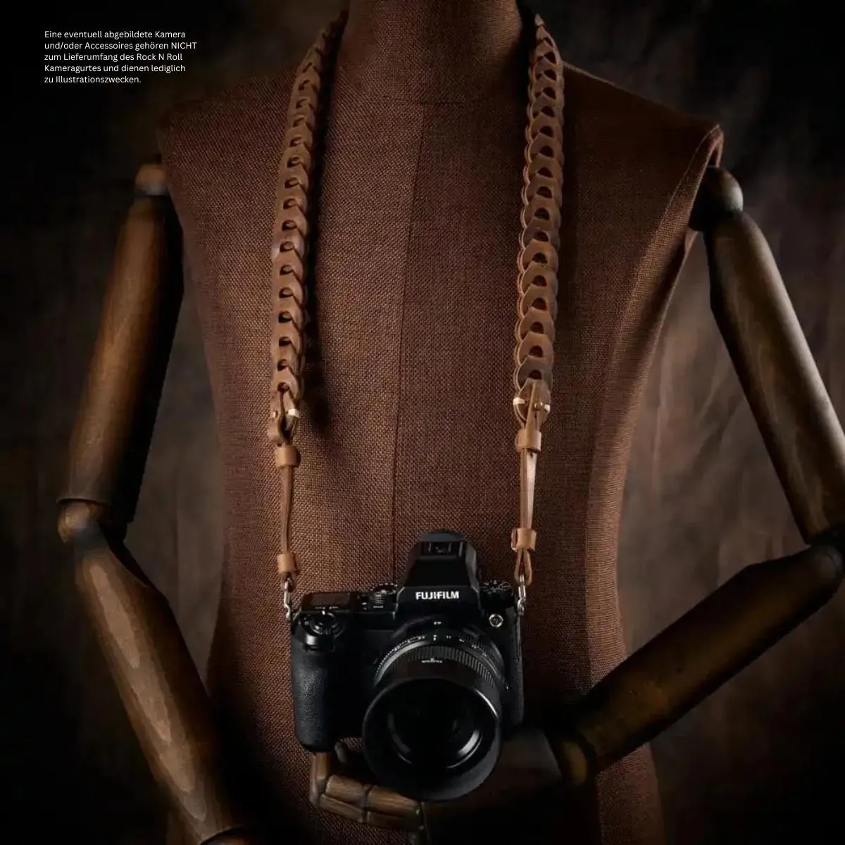 Design Kameragurt für DSLR aus Leder in Braun von Rock n Roll Straps | Gr.L