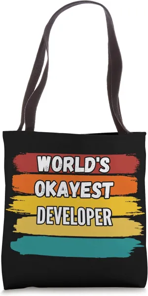 Developer Gifts, World's Okayest Developer Tote Bag