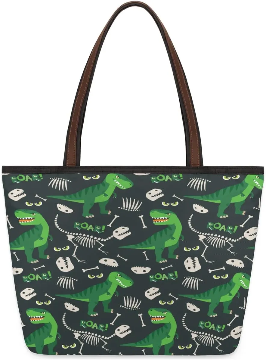 Dino Bones Roar Tote Bag for Women Womens Handbags Tote Bags for Travel Beach Gym