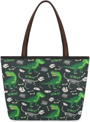 Dino Bones Roar Tote Bag for Women Womens Handbags Tote Bags for Travel Beach Gym