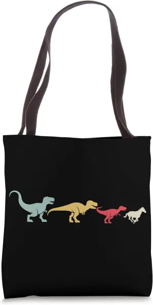Dinosaur Horse Evolution Fun Paleontology Tote Bag
