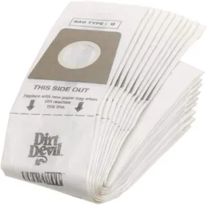 Dirt Devil Type U Vacuum Bags (10-Pack), 3920048001