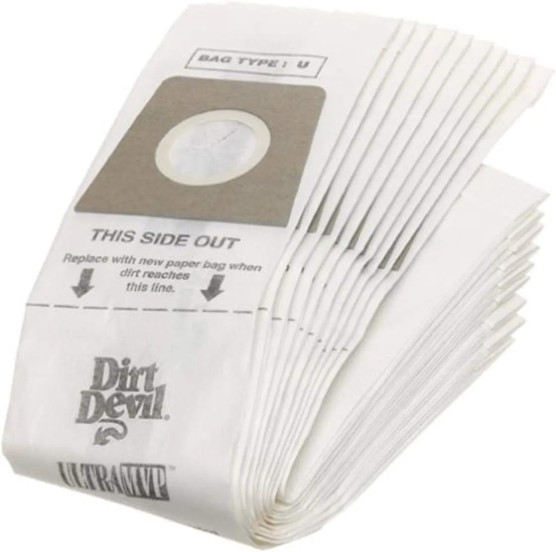 Dirt Devil Type U Vacuum Bags (10-Pack), 3920048001