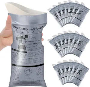 Disposable Emergency Urinal Bag, 8/12/20/24 Pack Portable Camping Pee Bags, Travel Pee Bags, Traffic Jam Emergency Portable Urine Bag, Vomit Bags, for Men Women Kids Children Patient
