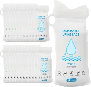 Disposable Urine Bag, 24 Pieces Unisex Portable Travel Urine Bag and Vomit Bag. Suitable for Camping, Traffic Jams, Pregnant Women, Children