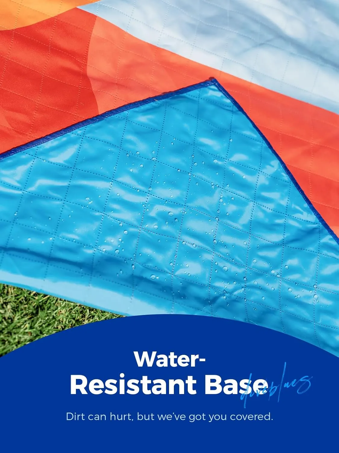 Diveblues Beach Picnic Blanket, Dual Layer, Sandproof Water Resistant Beach Blanket, Packable, Washable, Great for Camping, Outdoors, Festivals, 71"x95" Large Size for Family Trip