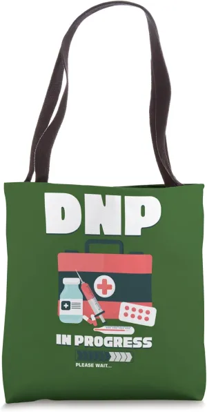 DNP in Progress Graduation Gifts Brain RN Nurse DA1 Student Tote Bag