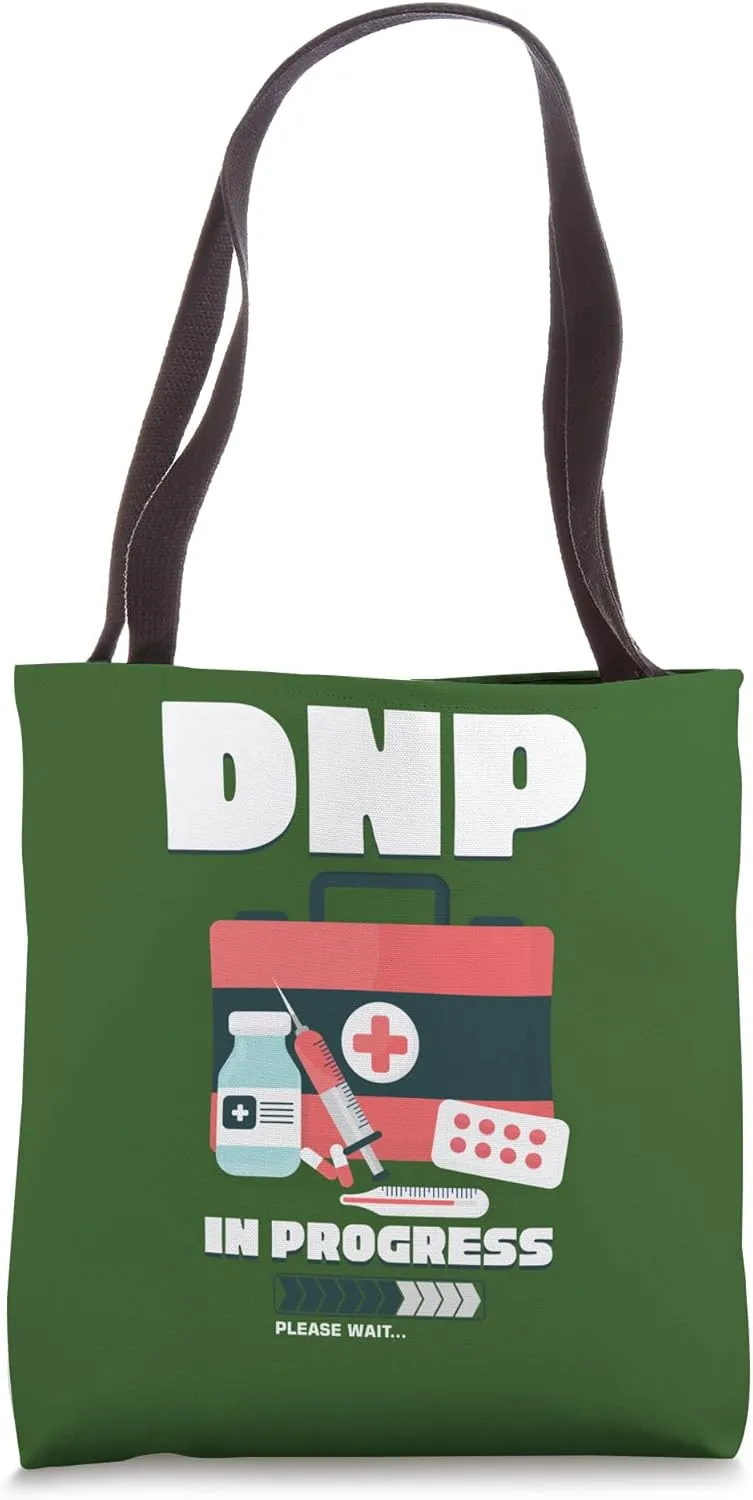 DNP in Progress Graduation Gifts Brain RN Nurse DA1 Student Tote Bag