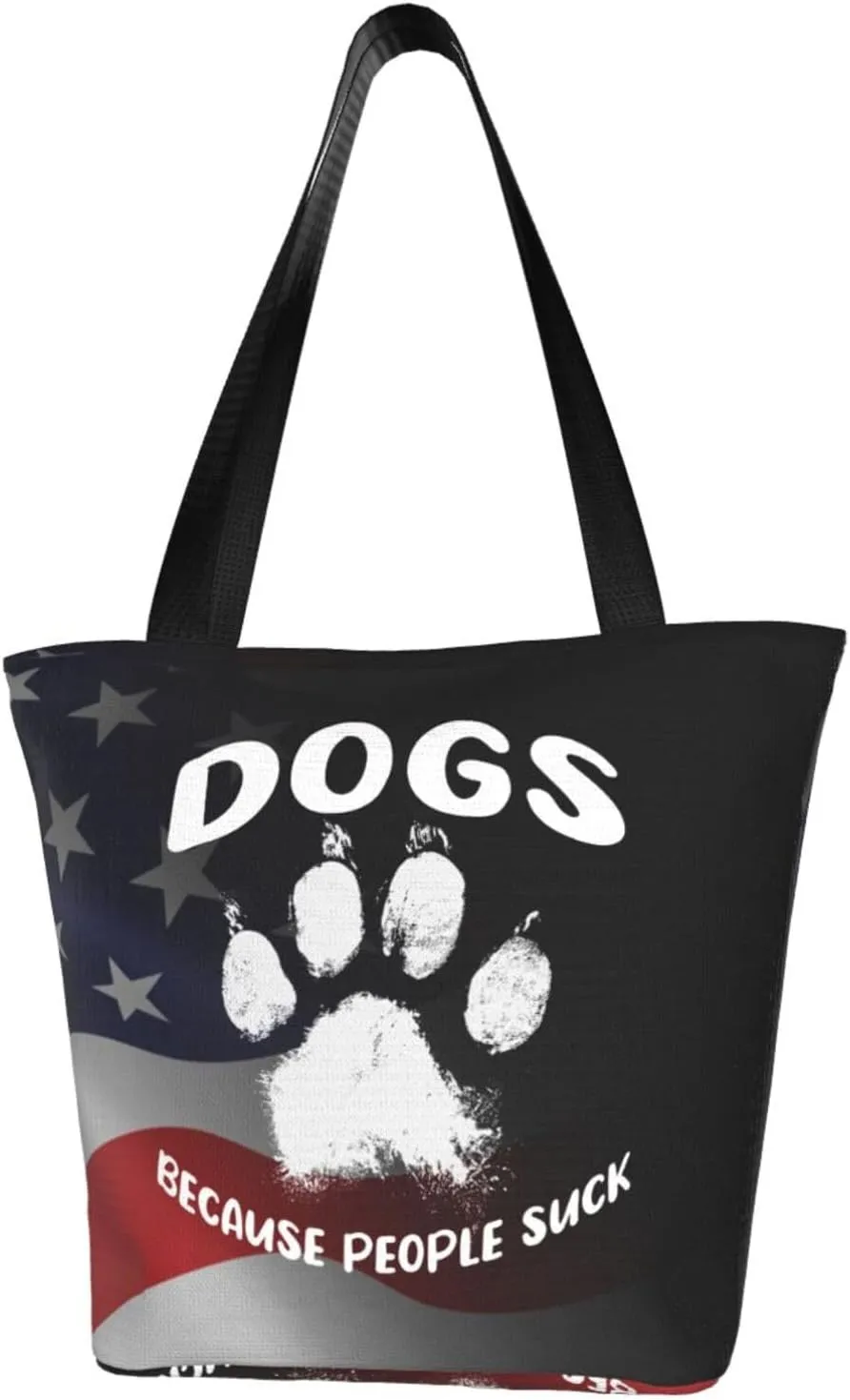 Dogs Because People Suck Fashion Shoulder Bag Large Capacity For Man Or Woman