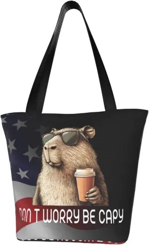 Don'T Worry Be Capy Fashion Shoulder Bag Large Capacity For Man Or Woman