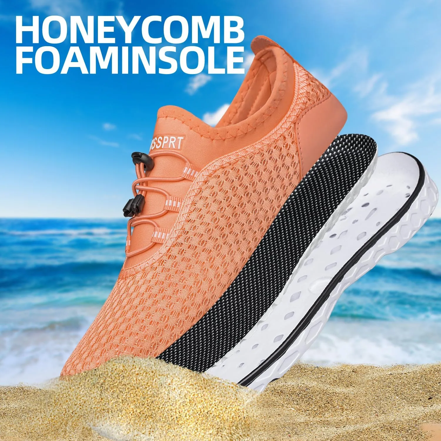 DOUSSPRT Women's Water Shoes Quick Drying Sports Aqua Shoes