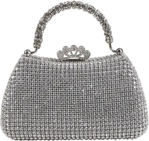 Dreubea Women's Beautiful Tote Evening Bag Fashion Shiny Rhinestone Clutch Handbag