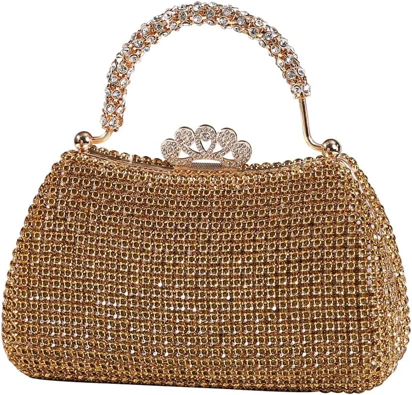 Dreubea Women's Beautiful Tote Evening Bag Fashion Shiny Rhinestone Clutch Handbag