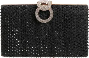 Dreubea Women's Fashion Rhinestone Evening Handbag Shiny Clutch Bag
