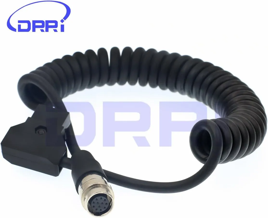 DRRI Anton Bauer 12 Pin Hirose to D-Tap Power Cable for B4 2/3" Lens Fujinon Canon