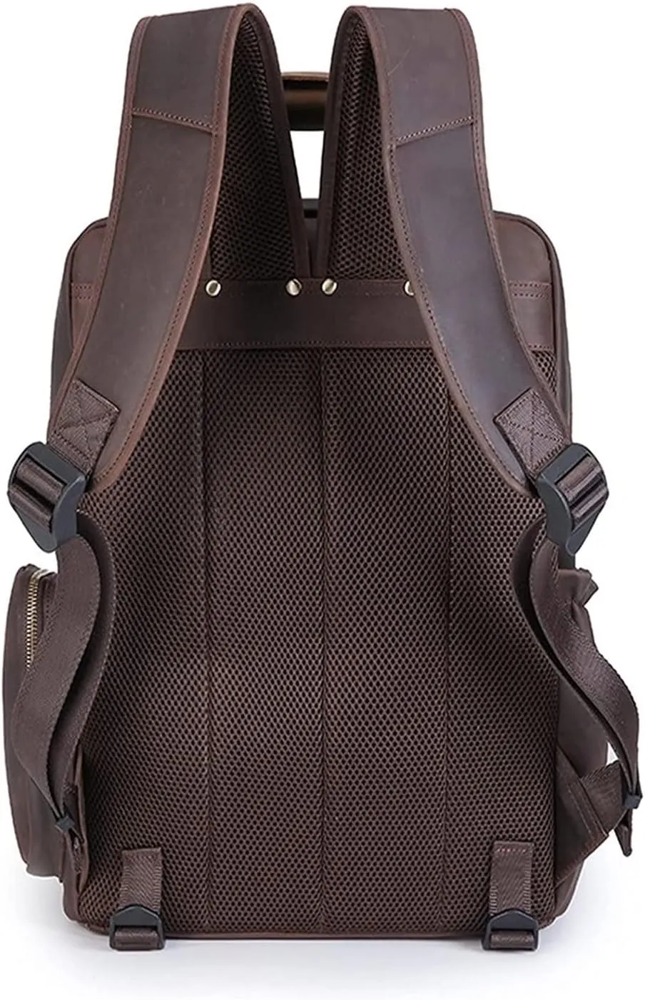 DSLR Camera Backpack Vintage Crazy Horse Leather Photography Shoulder Bag Outdoor Casual Rucksack Hiking