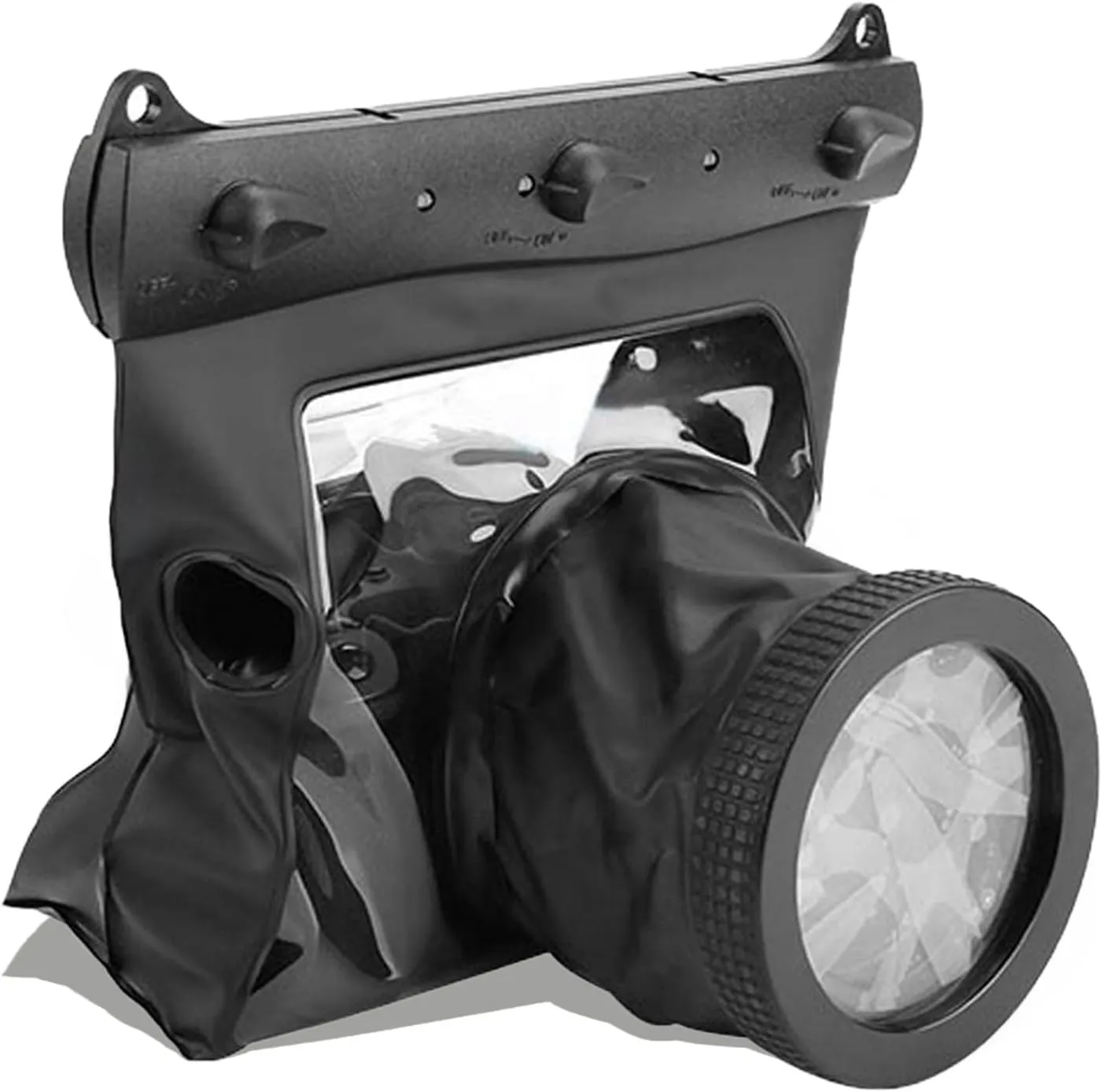 DSLR Camera Univeral Waterproof Underwater Housing Case Pouch Bag,20-Meters Dving Case Bag Cover for and Other DSLR Cameras (Black)