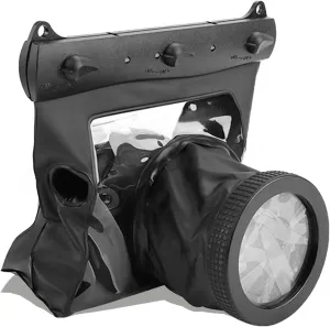 DSLR Camera Univeral Waterproof Underwater Housing Case Pouch Bag,20-Meters Dving Case Bag Cover for and Other DSLR Cameras (Black)