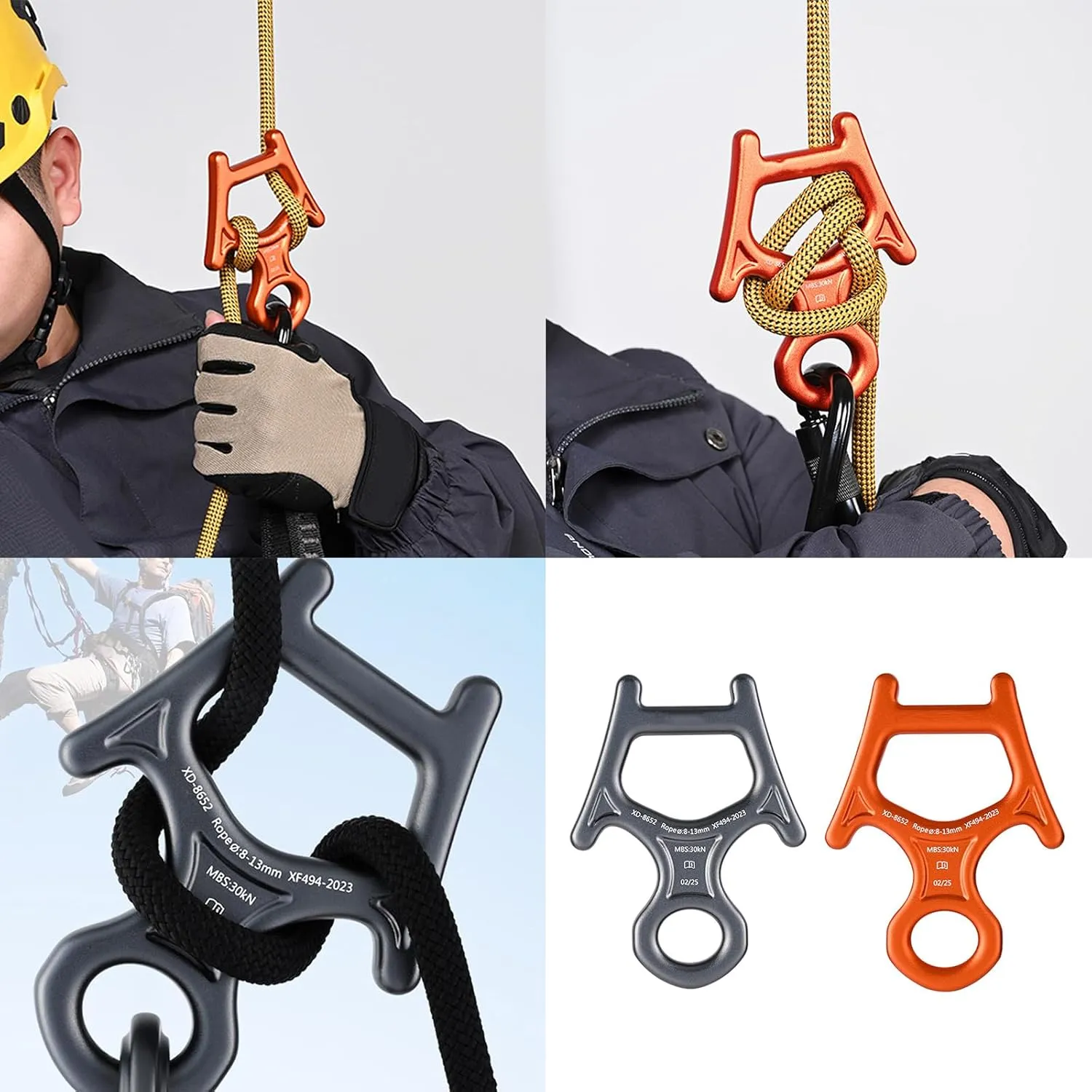 Durability Aluminum Alloys Descender Professional Load Bearing Descender for High Altitudes Operations