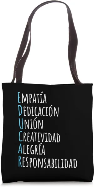 Educar Bilingual Spanish Teacher Tote Bag