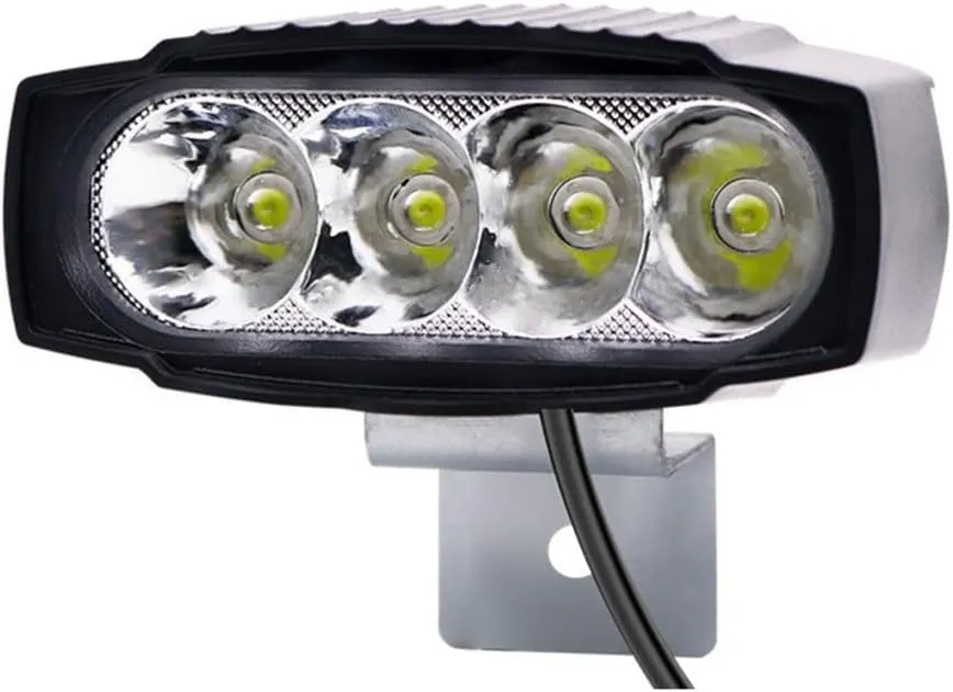 Electric Bicycle LED Headlight 4/9 Beads Spotlight 24V-60V Compatible E-Bike Front Light with Waterproof Connector