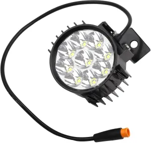 Electric Bicycle LED Headlight 4/9 Beads Spotlight 24V-60V Compatible E-Bike Front Light with Waterproof Connector