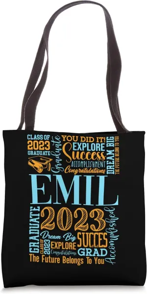Emil Class Of 2023 Graduate Diploma Accomplishment Success Tote Bag