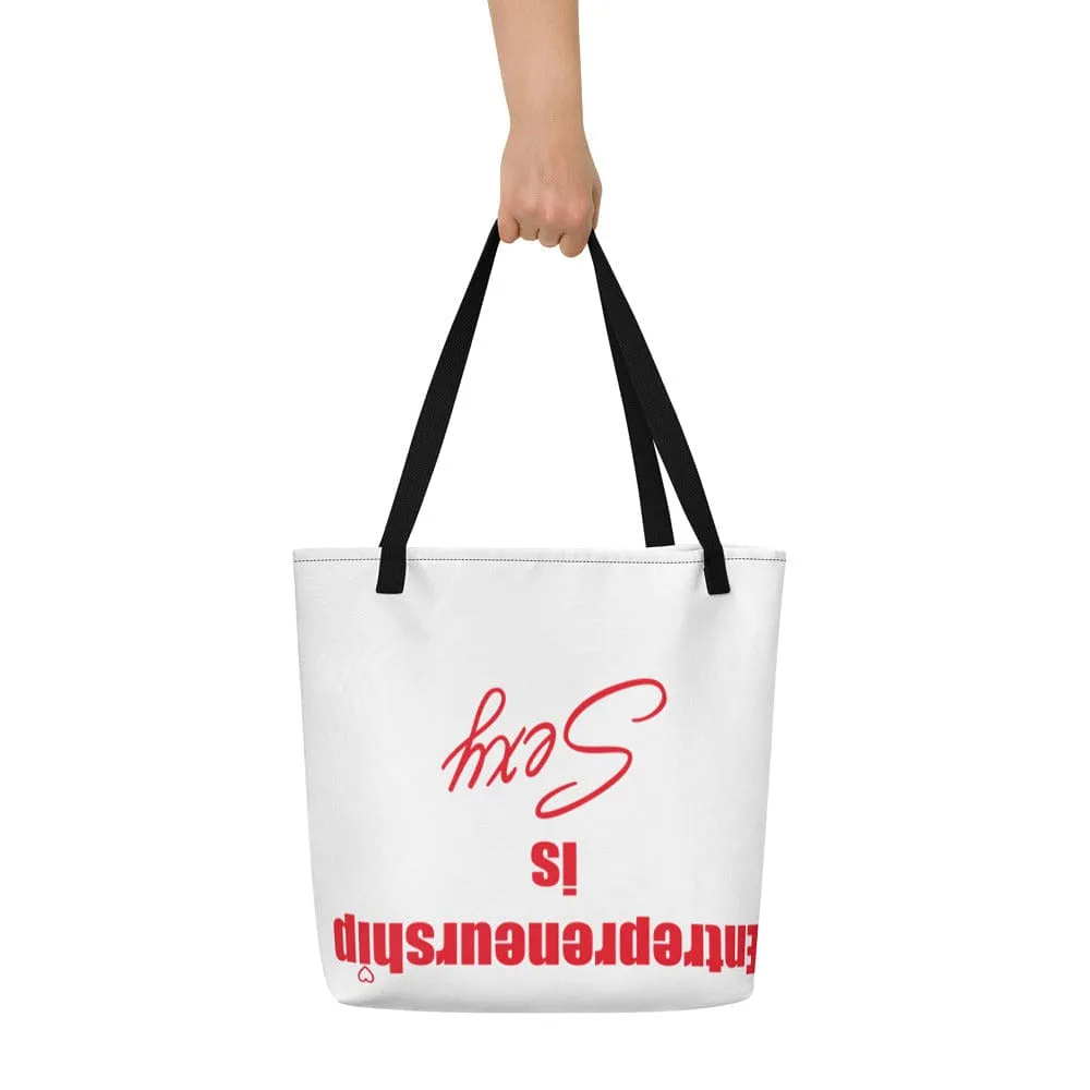 Entrepreneurship is Sexy All-Over Print Large Tote Bag