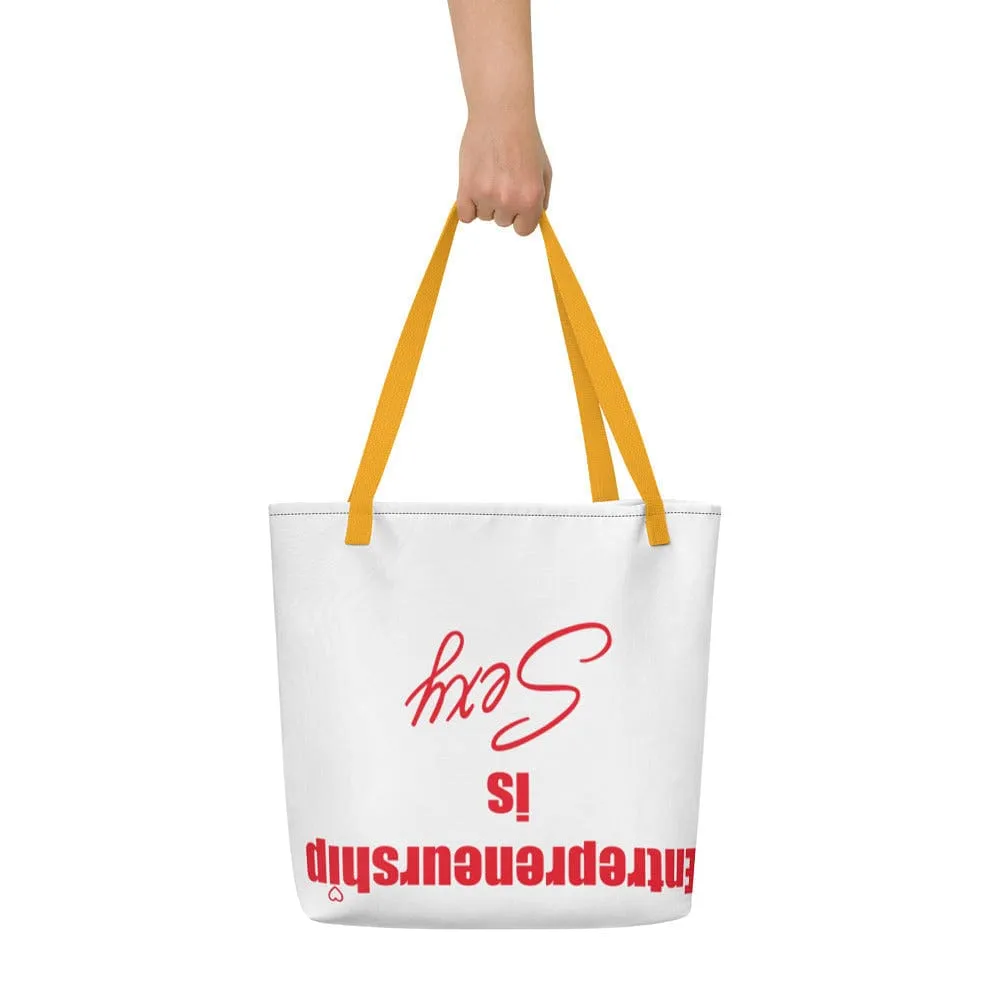 Entrepreneurship is Sexy All-Over Print Large Tote Bag