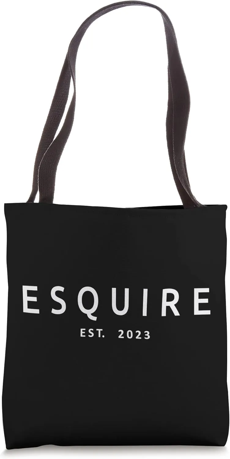Esquire Est. 2023, Attorney Lawyer Law School Graduation Tote Bag