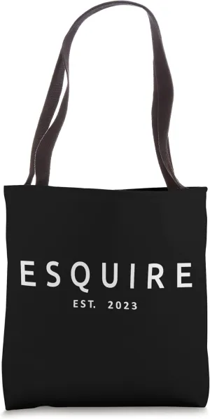 Esquire Est. 2023, Attorney Lawyer Law School Graduation Tote Bag