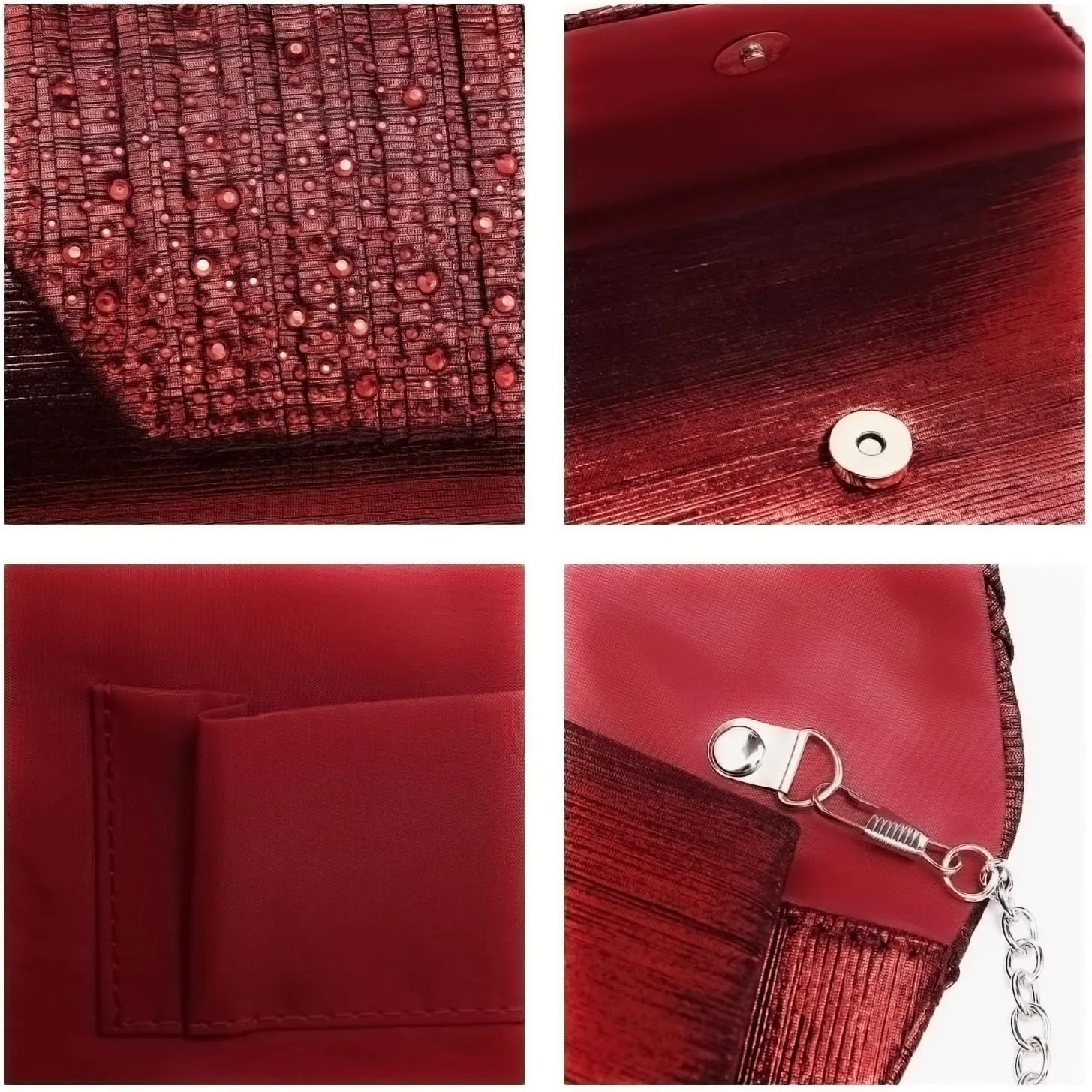 Evening Bags with Glitter Rhinestones