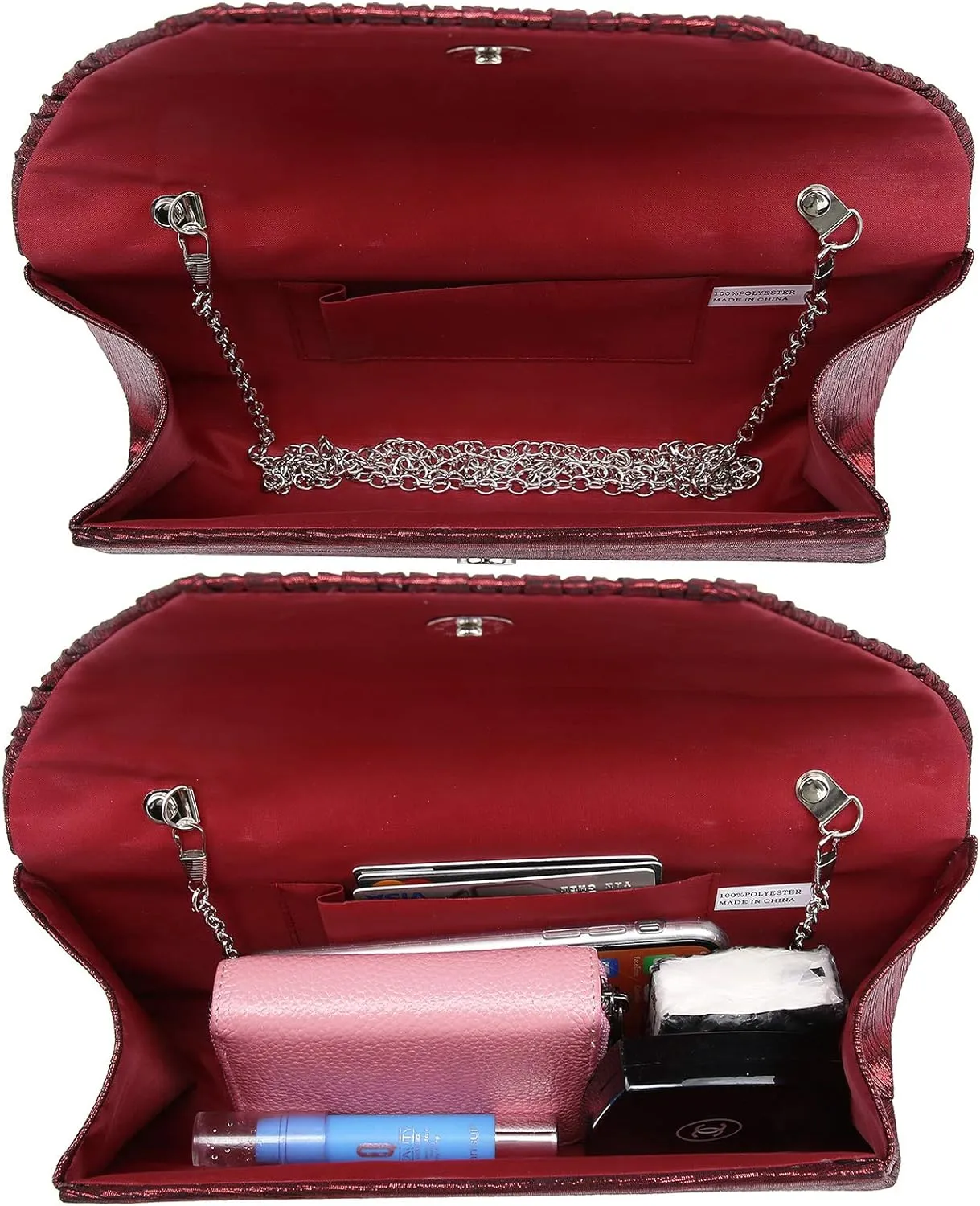 Evening Bags with Glitter Rhinestones