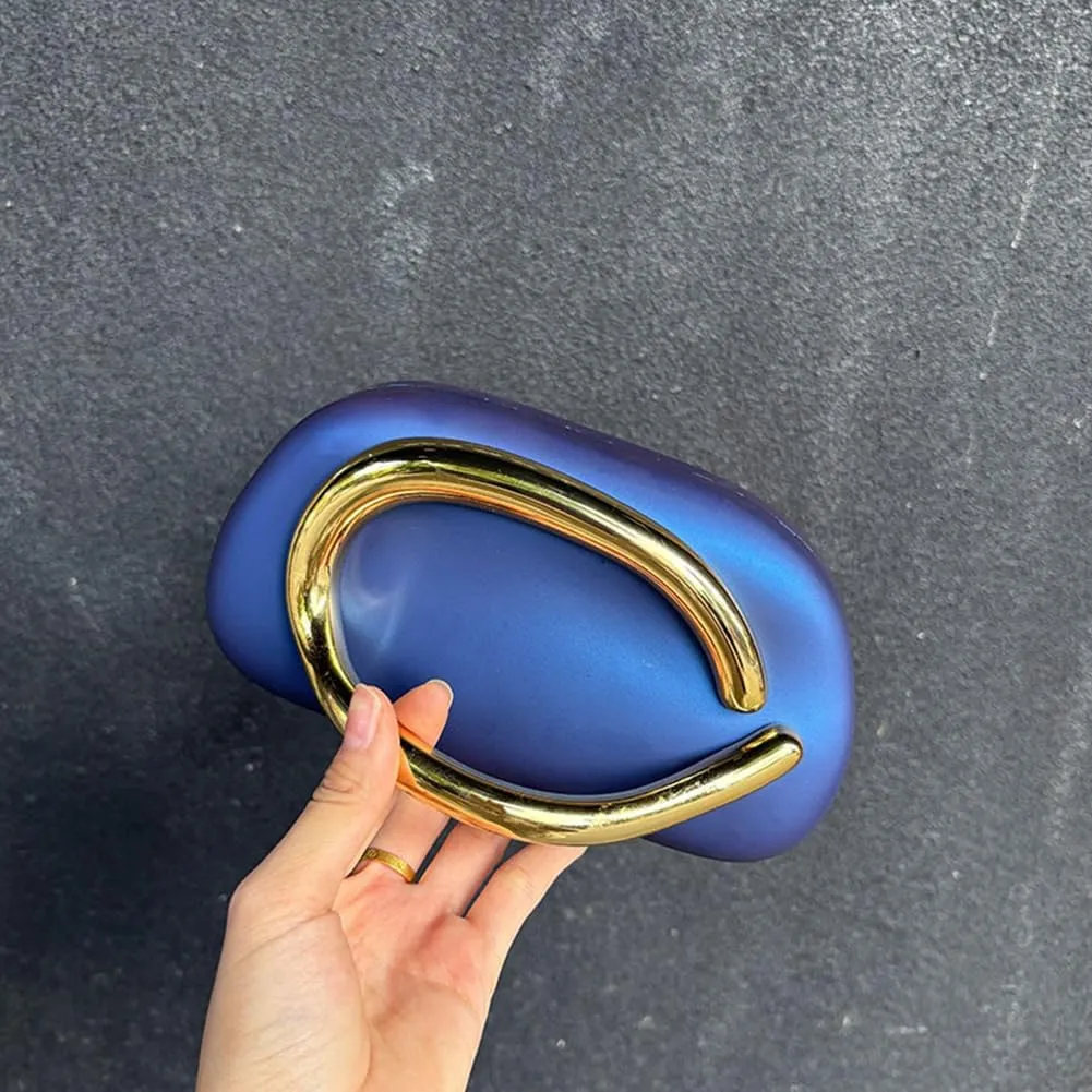 Evening Clutch Purses for Women Formal Unique Crossbody Purse Gold Closure Box Clutch Handbag Small Y2K Shoulder Bag