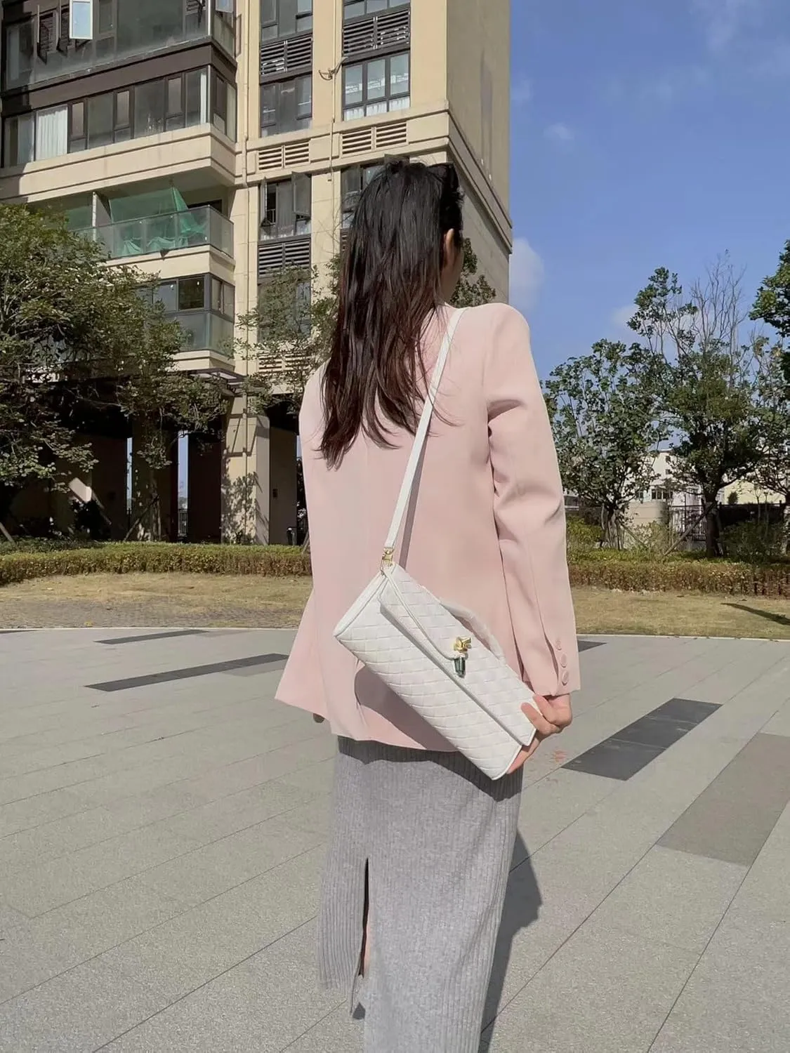 Evening Woven Handbag for Women Casual Fashion Crossbody Bags Vegan Leather Shoulder Handbag for Cocktail Party, Work