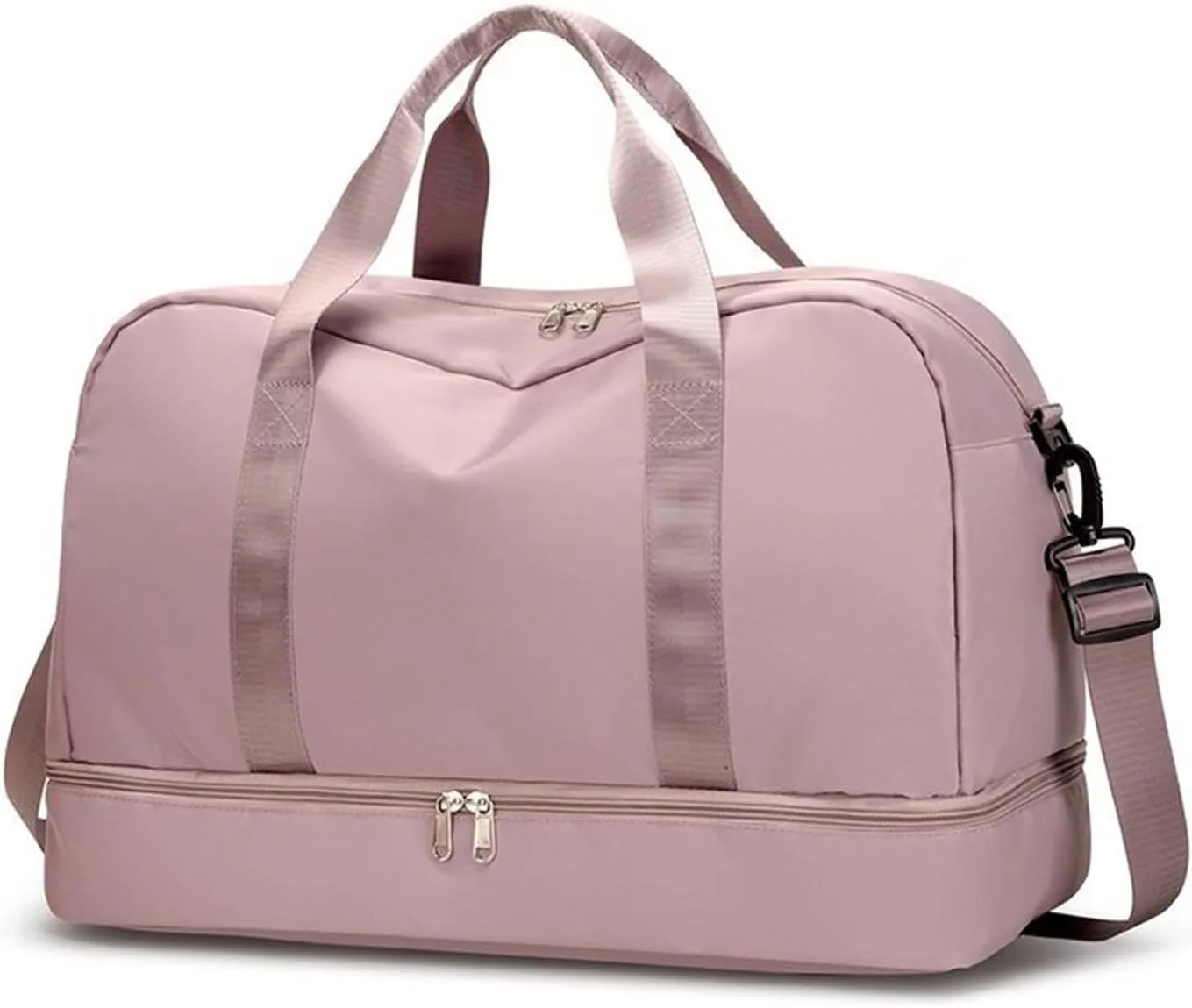 Expandable Travel Luggage Bag Sports Handbag Fitness Large Capacity Women's Shoulder Bag (Color : G Blue, Size : 46x32cm)