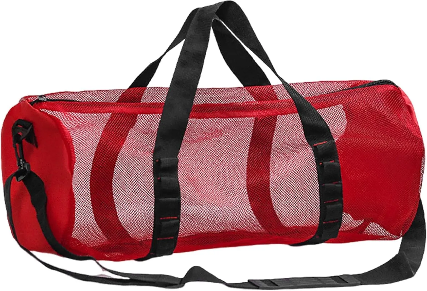 Extra Large Mesh Beach Dive Bag, Mesh Duffle Bag with Zipper and Adjustable Shoulder Strap, Dive Bag for Scuba, Oversized Beach Gym Bag for Snorkeling, Spearfishing, Freediving