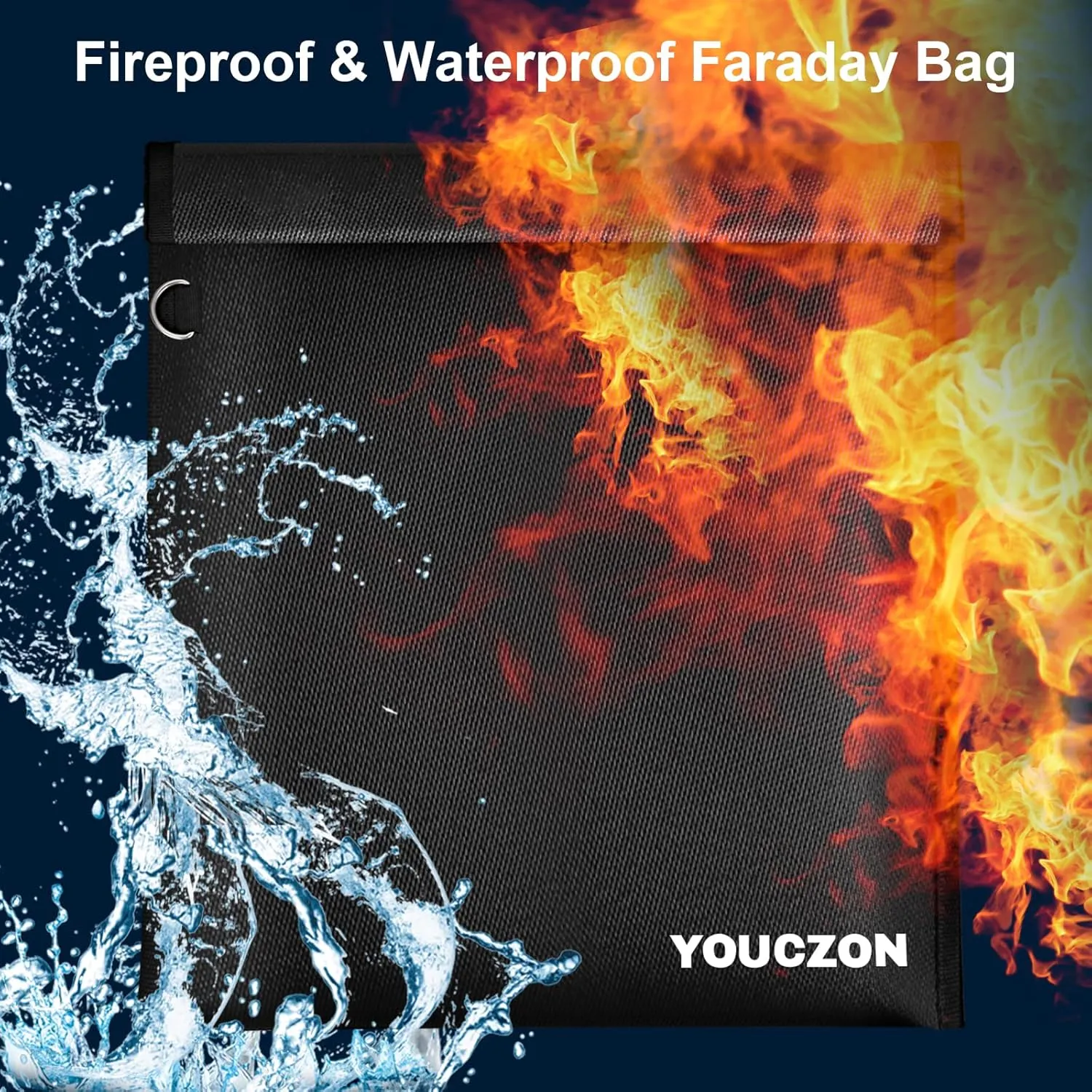 Faraday Bags - 4-Pack Faraday Cage Waterproof & Fireproof Anti-Theft, Anti-Trackingand Signal Blocker for Laptops, Phones, Car Keys Faraday Bag,Great gifts (4PCS, Black)