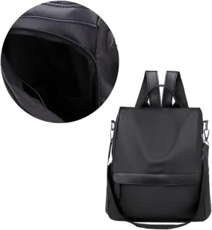 Fashion Oxford Cloth Backpack for Women Multifunctional Theftproof Design with High Capacity Storage for Students and Office Use Black