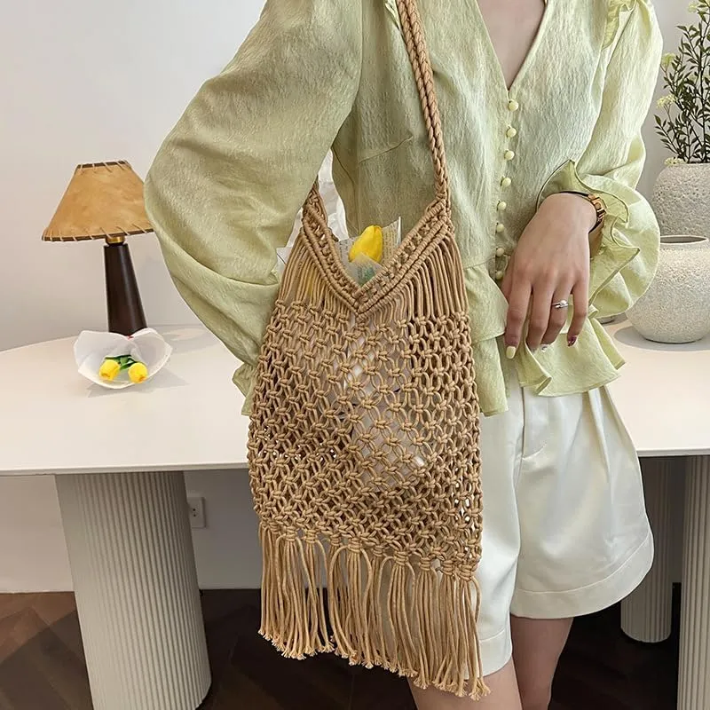 Fashion Straw Shoulder Bag Women, Aesthetic Beach Summer Shoulder Handbags Ladies Top Handle Bag Fashion Kawaii Casual