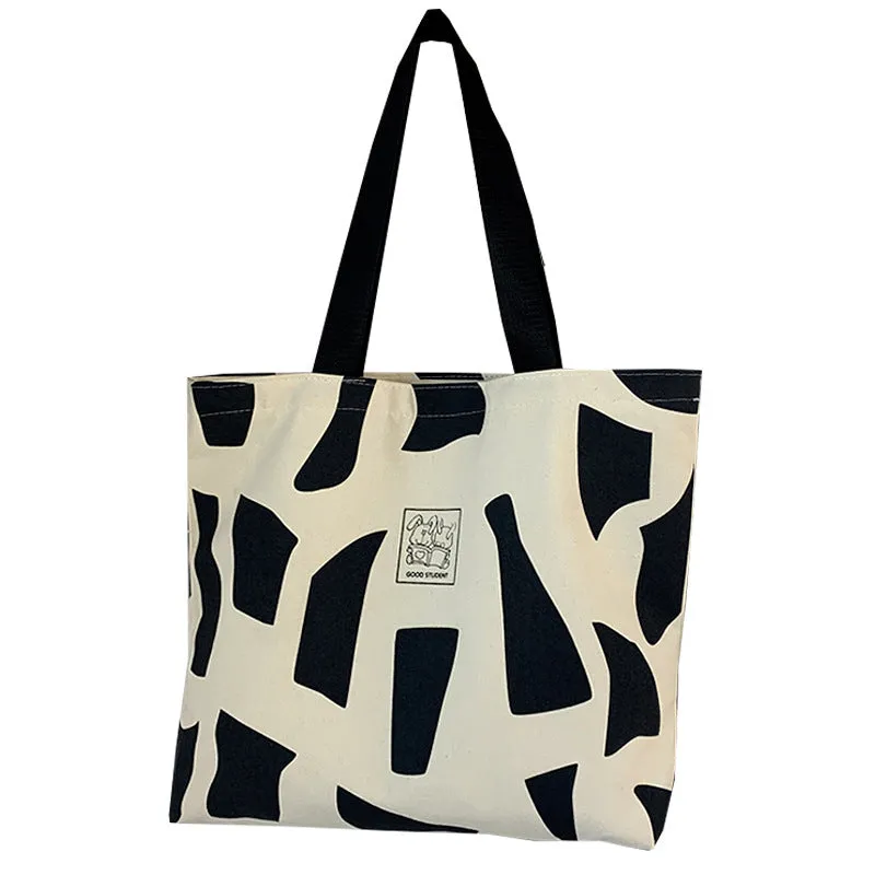 Female Class College Book Holding Korean Style With Zipper Artistic Shoulder Bags