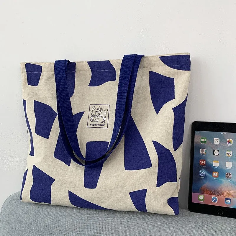 Female Class College Book Holding Korean Style With Zipper Artistic Shoulder Bags